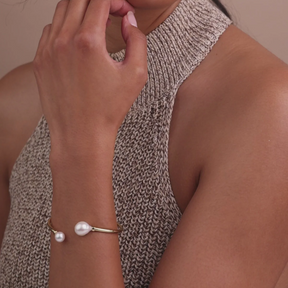 Nara Adjustable Pearl Cuff Bracelet