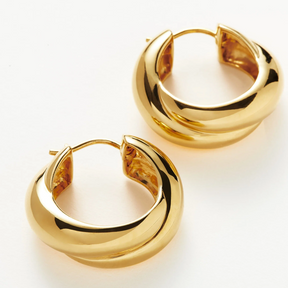 Lucy Williams Chunky Entwine Hoop Earrings