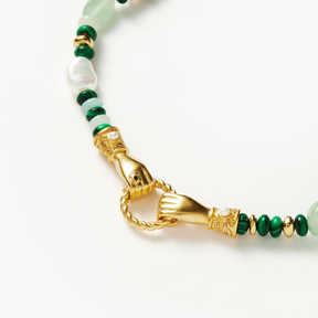 Harris Reed In Good Hands Green Beaded Bracelet