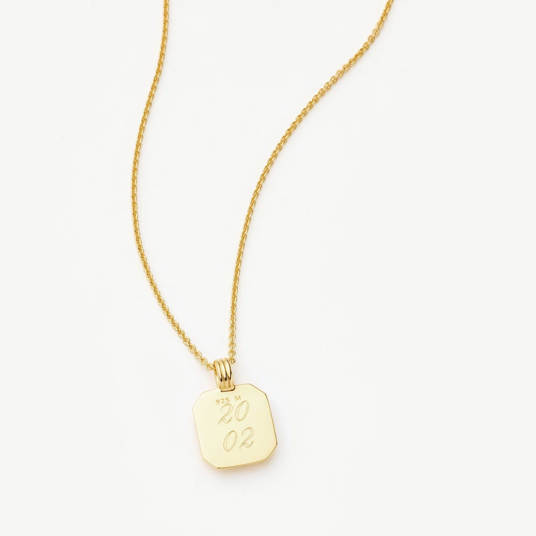 Engravable December Birthstone Pendant Necklace