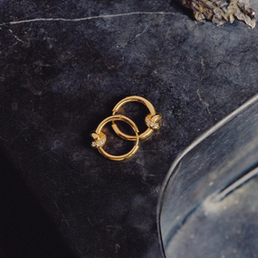 Lucy Williams Pavé Knot Hoop Earrings