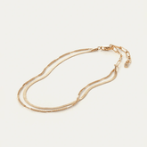 14K Gold Plated Surfside Layered Anklet