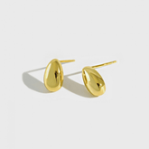 18K Gold Vermeil Drop Stud Earrings