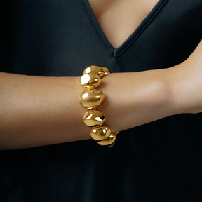 22k Gold Plated Chunky Ovo Bracelet