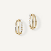 Carina Pearl & Crystal Tri-Hoops