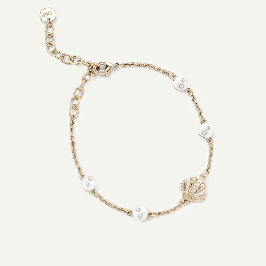 14K Gold Plated Oceane Shell Bracelet