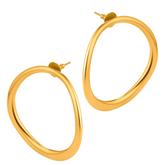 Statement Round Trip Hoop Earrings