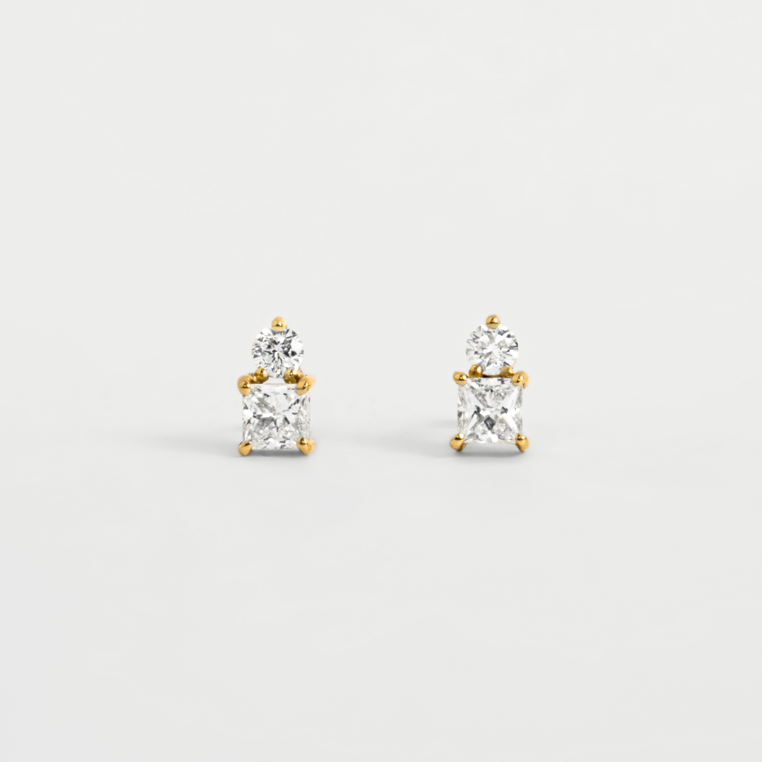 Droplet Lab-Grown Diamond Stud Earrings