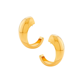 Gold Plated Statement Sirena Chunky Hoops