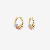 14K Gold Plated Gaia Pavé Hoops