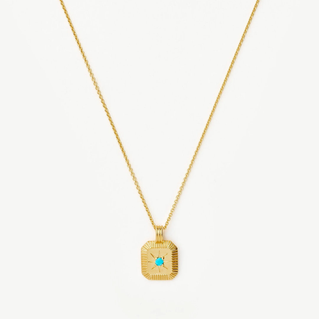 Engravable December Birthstone Pendant Necklace