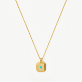 Engravable December Birthstone Pendant Necklace