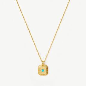 Engravable December Birthstone Pendant Necklace