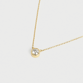 Lab-Grown Round Diamond Pendant Necklace