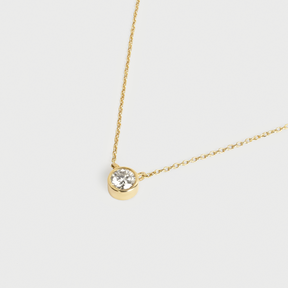 Lab-Grown Round Diamond Pendant Necklace