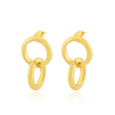 Linked Celestine Hoop Earrings