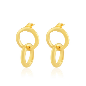 Linked Celestine Hoop Earrings