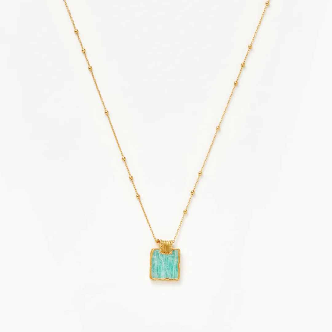 Amazonite Lena Charm Pendant Necklace