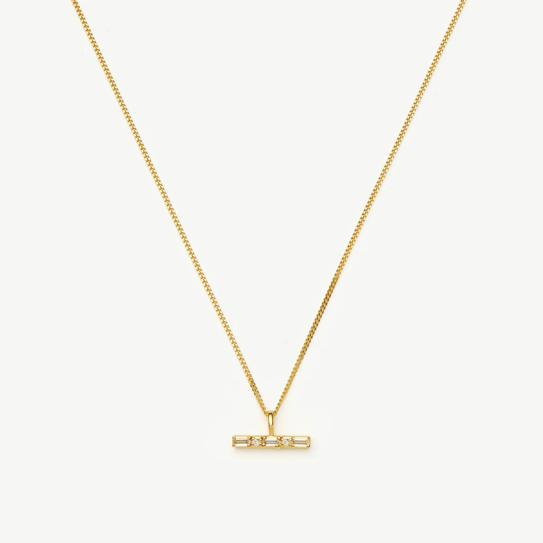 Lucy Williams T-Bar Stone Pendant Necklace