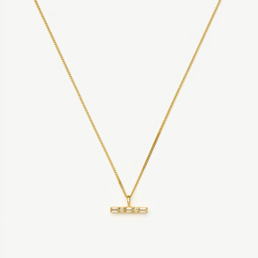 Lucy Williams T-Bar Stone Pendant Necklace