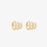 Katerina Triple Pavé Hoops