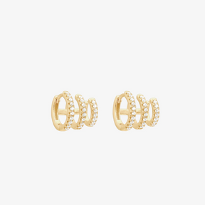 Katerina Triple Pavé Hoops