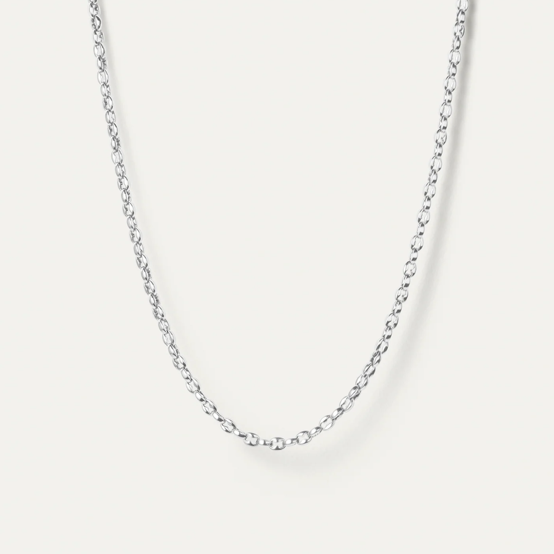 Platinum Plated Dhani Chain Necklace