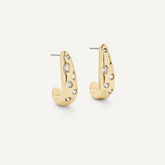 14K Gold Plated Fluid Ren Hoops
