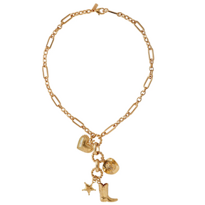 Statement Charm Lariat Necklace