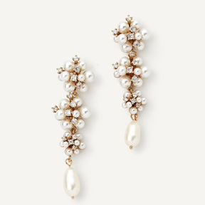 14K Gold Plated Statement Blanchette Drop Earrings