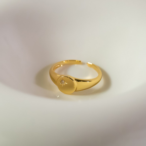18K Gold Vermeil Aurora Signet Ring