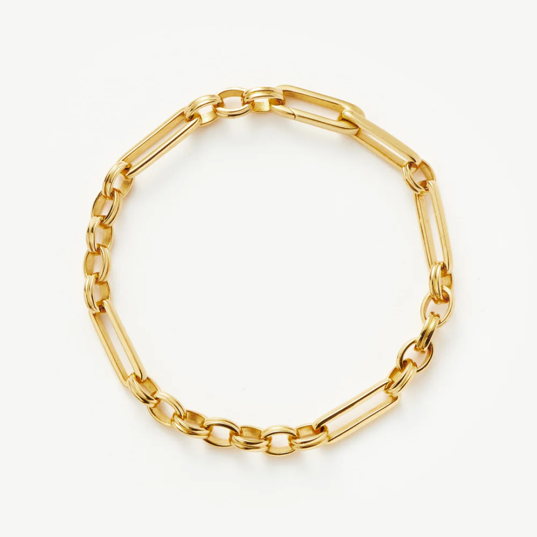 18K Gold Plated Axiom Link Chain Bracelet