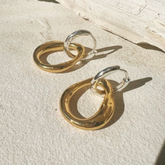 Two-Color Meridien Hoop Earrings