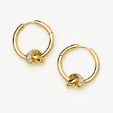 Lucy Williams Pavé Knot Hoop Earrings