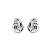 Rhodium Silver Amina Knot Earrings