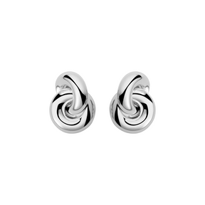 Rhodium Silver Amina Knot Earrings