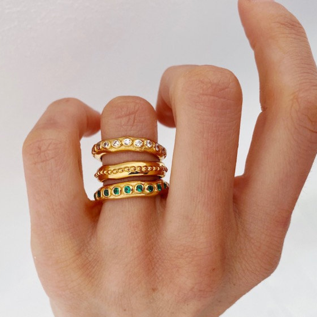 22k Gold Plated Astri Stackable Rings