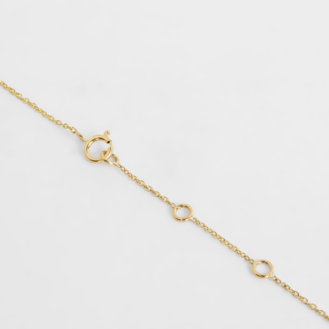 Lab-Grown Diamond Drop Charm Chain Necklace