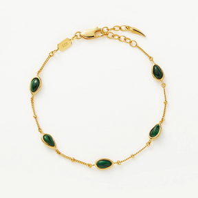 18K Gold Magma Gemstone Charm Bracelet