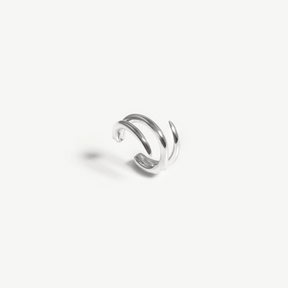 Rhodium Silver Claw Ear Cuff