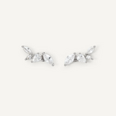 Silver Plated Sydney CZ Climber Studs