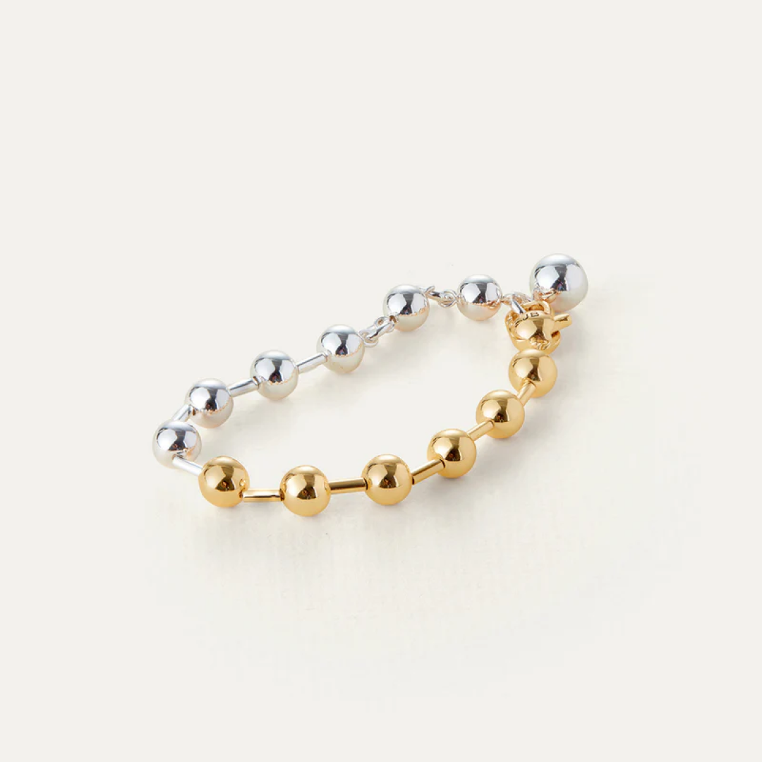 Two-Tone Celeste Beaded Bracelet