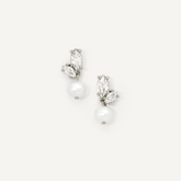 Rhodium Silver Bryn Drop Earrings