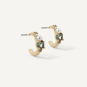 Oliver Pearl Huggie Hoops