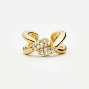 18K Gold Molten Snow Ear Cuff
