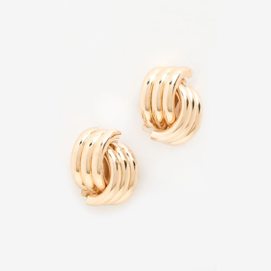 14K Gold Plated Grace Knot Earrings