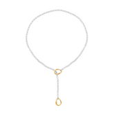 Two-Tone Long Link Chain Necklace
