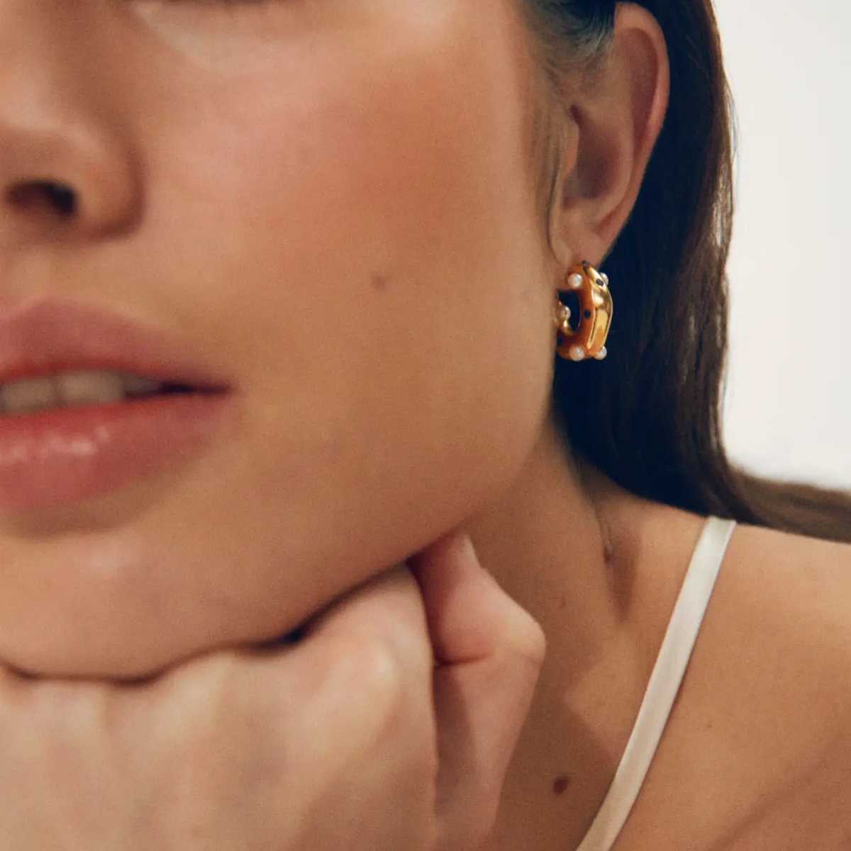 22K Gold Plating Lua Hoops