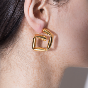 18K Gold Plated Tina Wrapped Earrings