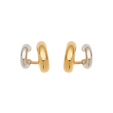 Two-Tone Francis Double Hoop Earrings